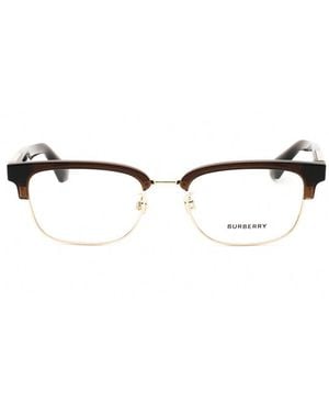 Burberry Eyeglasses Square Full Rim, Light Frame And Clear Demo Lenses Lens Be2424D4116 - Metallic