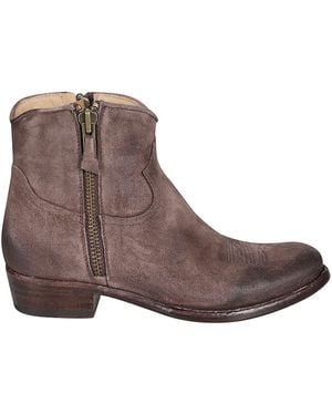 Dami Side Zip Boots - Brown