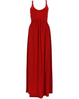 Sportmax Crepe Jersey Long Dress - Red