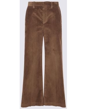 Brunello Cucinelli Cotton Trousers - Brown
