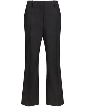 Dries Van Noten Trousers Cropped Tailored Wool (Ovis Aries) - Black