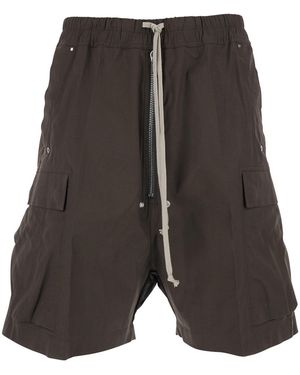 Rick Owens Shorts With Elastic Drawstring And Welt Pockets - Grey