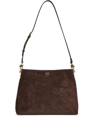 Dolce & Gabbana Ebony Vittoria Large Shoulder Bag - Brown