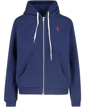 Ralph Lauren Logo Zip Sweatshirt - Blue