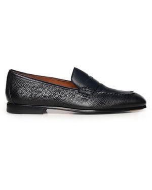 Doucal's Penny Leather Loafer - Black