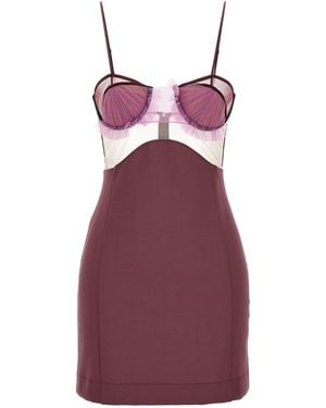 Nensi Dojaka 'Explosive Flower Bra' Dress - Purple
