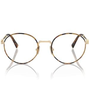 Miu Miu 0Mu 52Xv 15U1O1 Oro Havana Glasses - Brown
