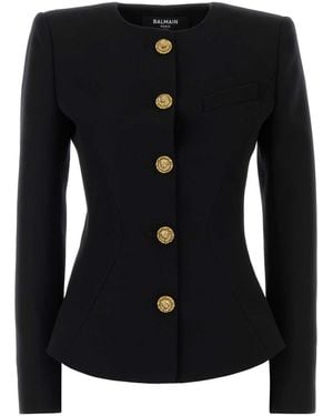 Balmain Wool Blazer - Black