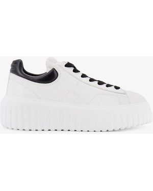 Hogan Low-Top H-Stripes Leather Trainers - White
