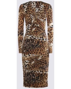 Roberto Cavalli Midi Dress - Brown