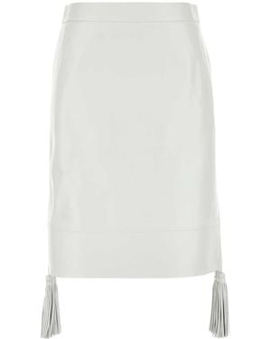 Bottega Veneta Leather Skirt Sheepskin - White