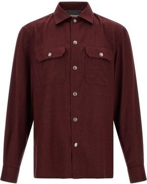 Brunello Cucinelli Flannel Overshirt - Red