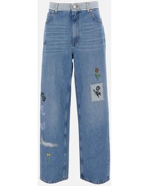 Marni Patch Denim Jeans - Blue