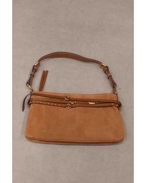 Pinko Belt Bag Classic Suede Calf Leather - Brown