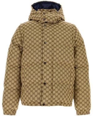 Gucci Gg Fabric Down Jacket - Green