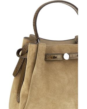 Tory Burch Bucket Bag Romy Suede - Natural