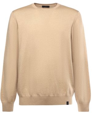 Fay Sweaters Virgin Wool - Natural