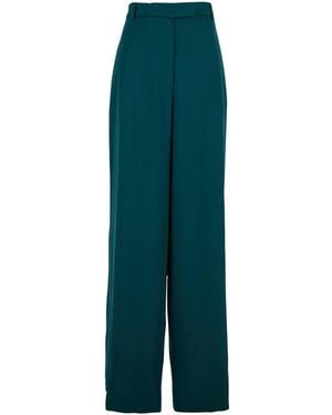 Dries Van Noten Fabric Pants With Belt Loops Acetate - Green