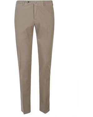 PT Torino Slim Flat Front Pant - Gray