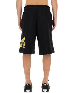 Versace Jeans Couture Logo Bermuda Shorts Cotton - Black