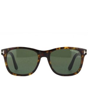 Tom Ford Ft0595 52D Dark Havana-Smoke Polaraized Sunglasses - Green