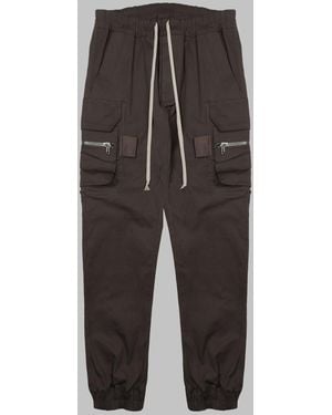 Rick Owens Mastodon Cargo Trousers Cotton Elastane - Brown
