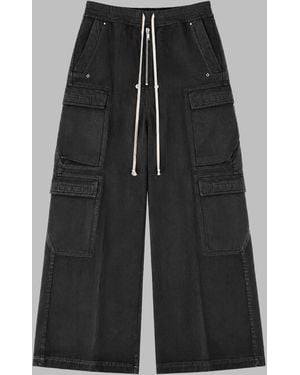 Rick Owens Jeans Double Cargo Jumbo Belas Cotton - Black