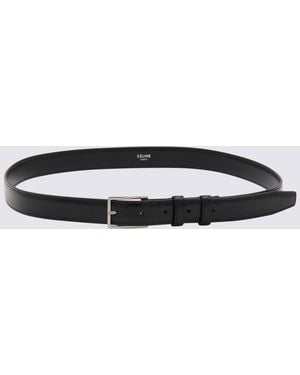Celine Bull Leather Belt - Black