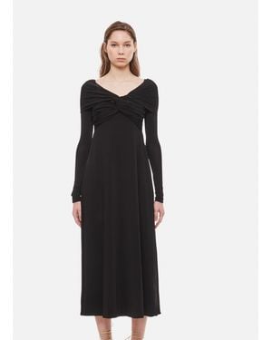 KHAITE Cerna Viscose Jersey Dress - Black