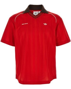 adidas Scarlet Jacquard Football T-Shirt - Red