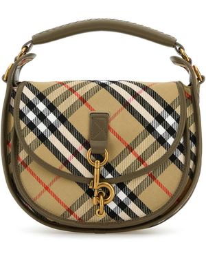 Burberry Embroidered Canvas Handbag - Multicolor