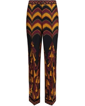 PUCCI Silk Trousers Trousers - Orange