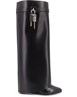 Givenchy Shark Lock Leather Boots - Black