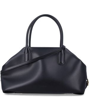 The Moire Themoirè Tallia Trank Medium Polyurethane Tote - Blue