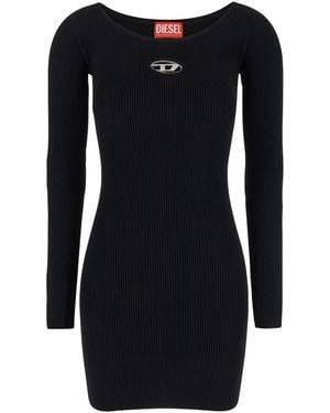 DIESEL M-Vera Short Ribbed Dress - Black