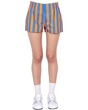 Sunnei Striped Pattern Shorts - Blue