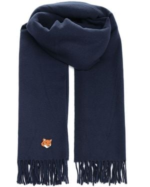 Maison Kitsuné Fox Head Scarf - Blue