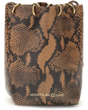 Benedetta Bruzziches Doudou Petite Bucket Bag Calf Suede - Brown