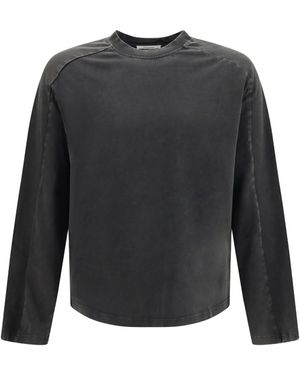 Entire studios Heavy Long-Sleeve T-Shirt Cotton Top - Black