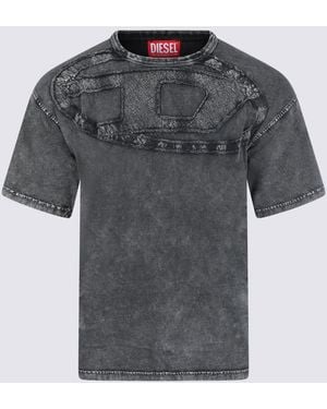 DIESEL Cotton T-Shirt - Gray