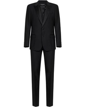 Dolce & Gabbana Virgin Wool And Silk Three-Piece Tuxedo Suit - Black