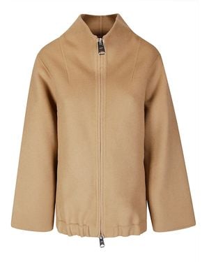 KHAITE Zip-Front Jacket - Natural