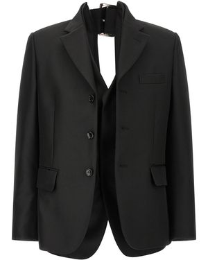 Comme des Garçons Double Layer Effect Blazer - Black