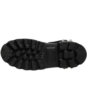 Dolce & Gabbana Stud Platform Combat High Boots Shoes Leather - Black