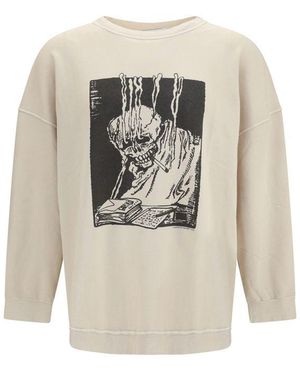 Our Legacy Beige Cotton Sweatshirt - White