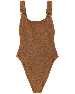 Hunza G 'Domino' One-Piece Swimsuit - Brown