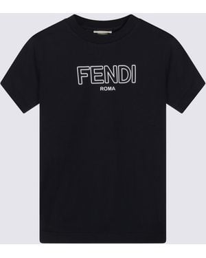 Fendi T-Shirts And Polos _100 Co - Black
