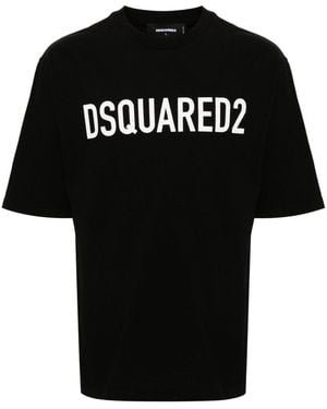 DSquared² Logo-Printed Cotton T-Shirt - Black