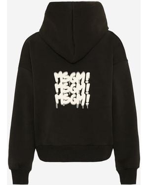 MSGM Hoodie Cotton Hoods & Sweatshirts - Black