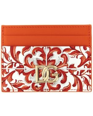 Dolce & Gabbana Calfskin Cardholder Accessory - Red